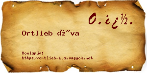 Ortlieb Éva névjegykártya